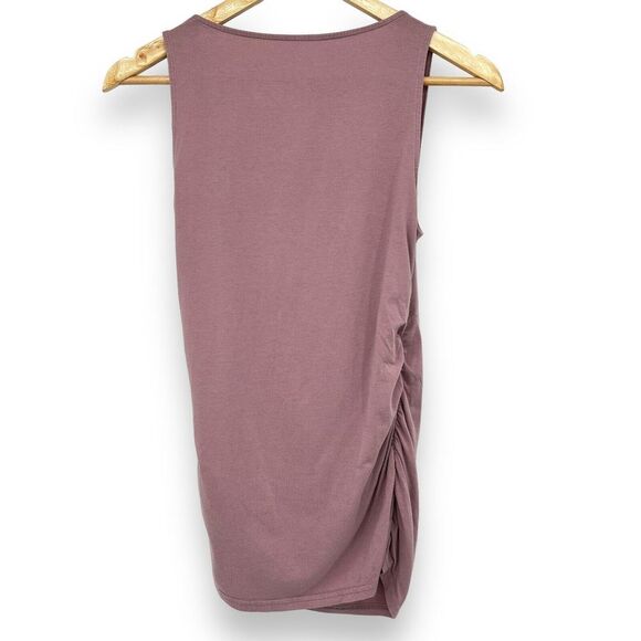 Garnet Hill Purple Mauve Cross Front Sleeveless Top Women's S - Picture 2 of 5